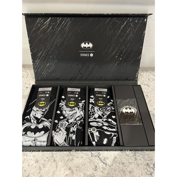 STANCE Batman Crew Socks Box Set DC Comics Joker Harley Quinn M 6-8 W 8-10.5 - Picture 1 of 8